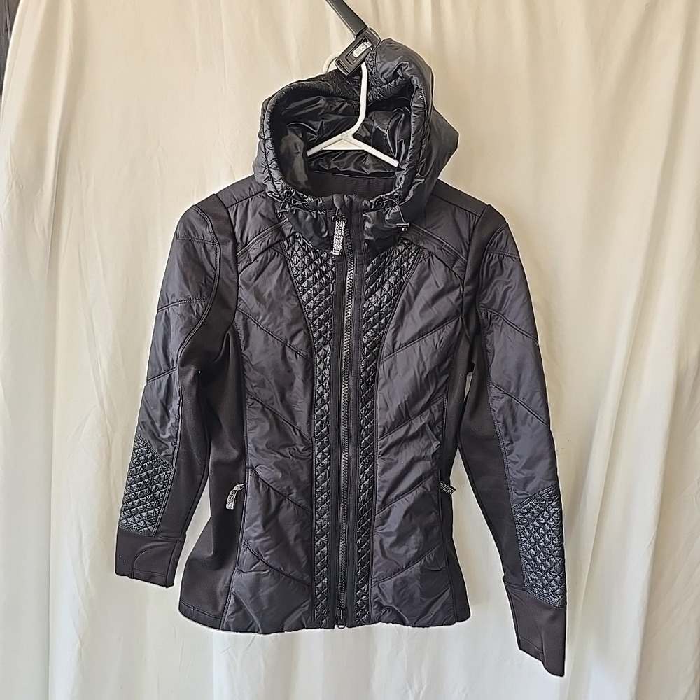 Athleta Rock Ridge PrimaLoft Jacket Coat Black‎ Women's Sz S #350851 Hooded